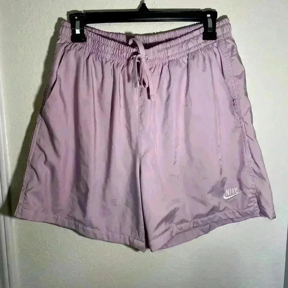 Nike Pale Purple Polyester Athletic Shorts Womens Size Large